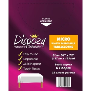 22 Jumbo Pack Dispozy Micro Tablecloths