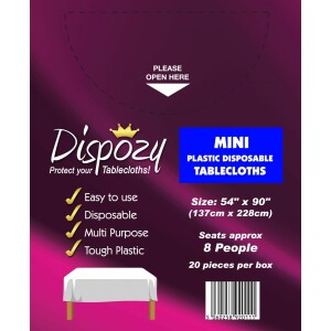 20 Jumbo Pack Dispozy Mini Tablecloths