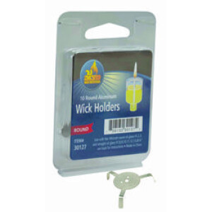 10 Round Aluminium Wick Holders