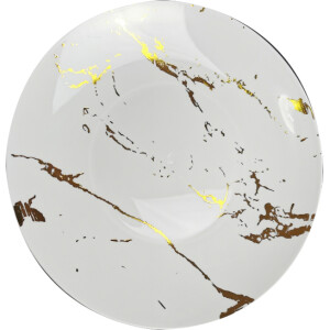 10 White & Gold 6" Hard Plastic Plates