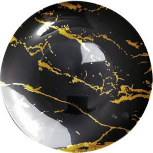 10 Black & Gold 10" Hard Plastic Plates