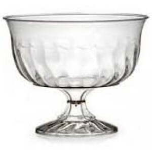 6 Clear Ice Cream Cups