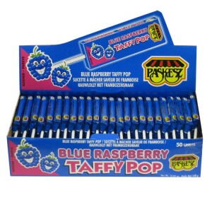 50 Blue Raspberry Taffy Pops