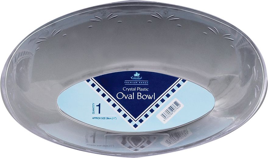 Oval Clear 11" Bowl