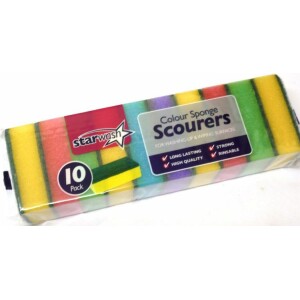 10 Rainbow Pack Sponge Scourers