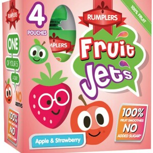 Rumplers Fruit Jet Apple & Strawberry Pouches