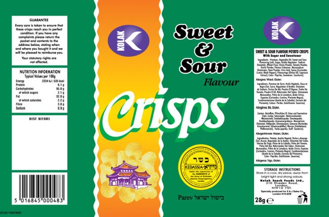 Kolak 6 Pack Sweet & Sour Crisps