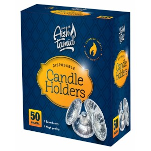 50 Silver Disposable Candle Holders