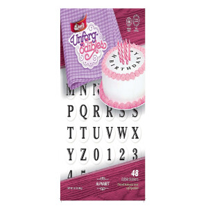 Blooms Alphabet Edible Stickers