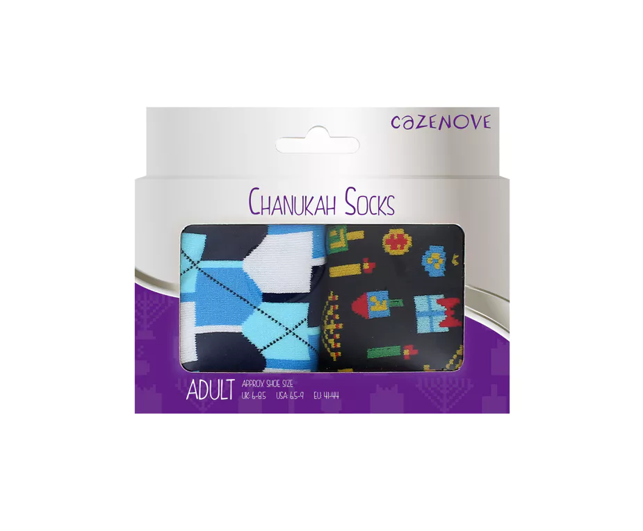2 Chanukah Adult Socks in Box