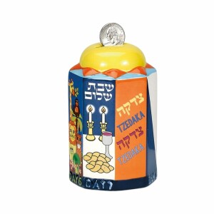 7 Days Of Creations Ceramic Tzedakah Box