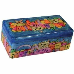 Yair Emanuel Jerusalem & Shabbat Shalom Travel Candle Holder